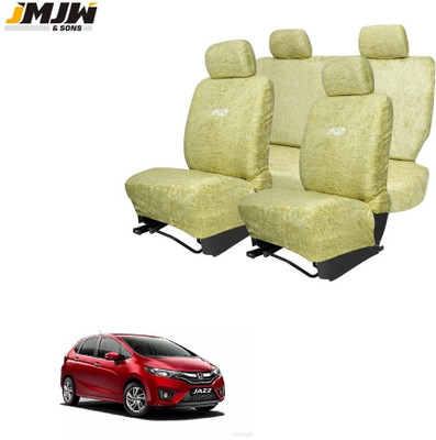 JMJW & SONS Cotton Car Seat Cover For Honda Jazz(Front Detachable Headrest, Mono Back Seat, Without Back Seat Arm Rest, 5 Seater)