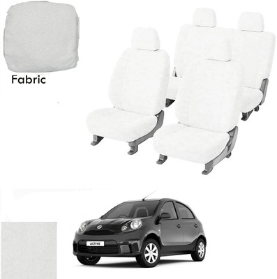 Crokrok Fabric Car Seat Cover For Nissan Micra Active(Front Detachable Headrest, Mono Back Seat, With Back Seat Arm Rest, 5 Seater, 2 Back Seat Head Rests)