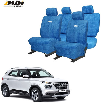 JMJW & SONS Cotton Car Seat Cover For Hyundai Venue(Front Detachable Headrest, Split Back Seat, With Back Seat Arm Rest, 5 Seater, 3 Back Seat Head Rests)