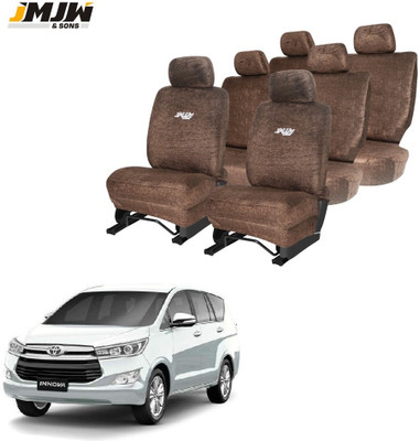 JMJW & SONS Cotton Car Seat Cover For Toyota Innova 7S(All Detachable Headrest, Split Back Seat, Without Back Seat Arm Rest, 7 Seater, 2 Back Seat Head Rests)