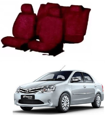 Autohug Cotton Car Seat Cover For Toyota Etios(Front Detachable Headrest, Mono Back Seat, Without Back Seat Arm Rest, 5 Seater, 2 Back Seat Head Rests)