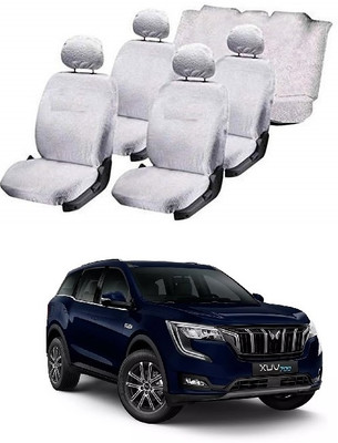 JMJW & SONS Cotton Car Seat Cover For Mahindra XUV(Front Detachable Headrest, Split Back Seat, With Back Seat Arm Rest, 7 Seater, 2 Back Seat Head Rests)