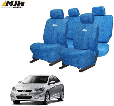 JMJW & SONS Cotton Car Seat Cover For Hyundai Accent(Front Detachable Headrest, Mono Back Seat, Without Back Seat Arm Rest, 5 Seater)