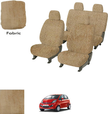 Crokrok Fabric Car Seat Cover For Tata Nano Genx(Front Detachable Headrest, Mono Back Seat, With Back Seat Arm Rest, 5 Seater, 2 Back Seat Head Rests)