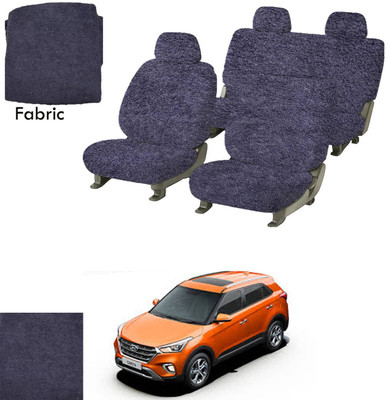 Crokrok Fabric Car Seat Cover For Hyundai Creta(Front Detachable Headrest, Mono Back Seat, With Back Seat Arm Rest, 5 Seater, 2 Back Seat Head Rests)