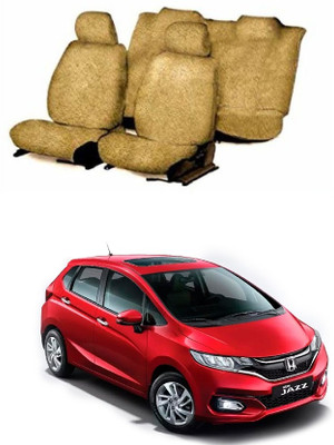 CoverCrafters Cotton Car Seat Cover For Honda Jazz(Front Detachable Headrest, Mono Back Seat, Without Back Seat Arm Rest, 5 Seater)