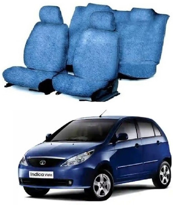 Autohug Cotton Car Seat Cover For Tata Indica Vista(Front Detachable Headrest, Mono Back Seat, Without Back Seat Arm Rest, 5 Seater, 2 Back Seat Head Rests)