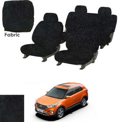 Crokrok Fabric Car Seat Cover For Hyundai Creta(Front Detachable Headrest, Mono Back Seat, With Back Seat Arm Rest, 5 Seater, 2 Back Seat Head Rests)