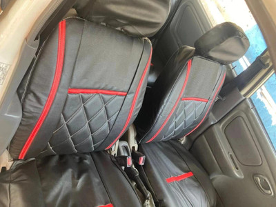 srq PU Leather Car Seat Cover For Maruti Omni(Front Detachable Headrest, Mono Back Seat, Without Back Seat Arm Rest, 8 Seater)
