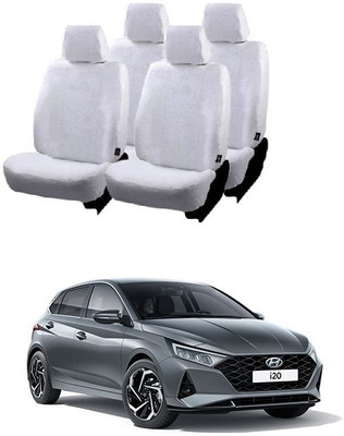 CushionCrafters Cotton Car Seat Cover For Hyundai i20(Front Detachable Headrest, Mono Back Seat, Without Back Seat Arm Rest, 5 Seater)