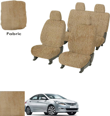 Crokrok Fabric Car Seat Cover For Hyundai Fluidic Verna 4S(Front Detachable Headrest, Mono Back Seat, With Back Seat Arm Rest, 5 Seater, 2 Back Seat Head Rests)