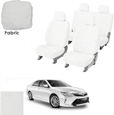 Crokrok Fabric Car Seat Cover For Toyota Camry(Front Detachable Headrest, Mono Back Seat, With Back Seat Arm Rest, 5 Seater, 2 Back Seat Head Rests)