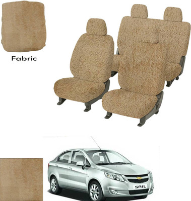 Crokrok Fabric Car Seat Cover For Chevrolet Sail(Front Detachable Headrest, Mono Back Seat, With Back Seat Arm Rest, 5 Seater, 2 Back Seat Head Rests)