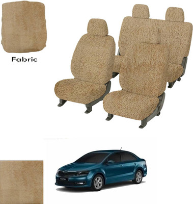 Crokrok Fabric Car Seat Cover For Skoda Rapid(Front Detachable Headrest, Mono Back Seat, With Back Seat Arm Rest, 5 Seater, 2 Back Seat Head Rests)