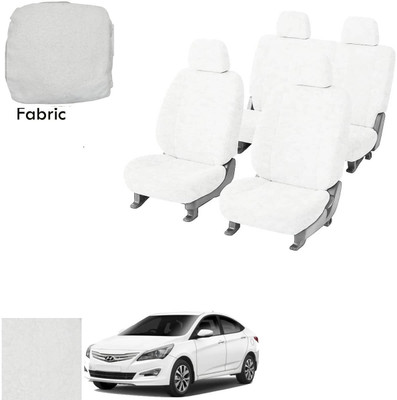 Crokrok Fabric Car Seat Cover For Hyundai Verna 4S(Front Detachable Headrest, Mono Back Seat, With Back Seat Arm Rest, 5 Seater, 2 Back Seat Head Rests)