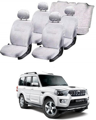 Autohug Cotton Car Seat Cover For Mahindra Scorpio 7S(All Detachable Headrest, Mono Back Seat, Without Back Seat Arm Rest, 7 Seater, 2 Back Seat Head Rests)