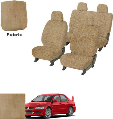 Crokrok Fabric Car Seat Cover For Mitsubishi Lancer Evolution(Front Detachable Headrest, Mono Back Seat, With Back Seat Arm Rest, 5 Seater, 2 Back Seat Head Rests)