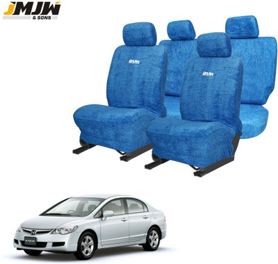 JMJW & SONS Cotton Car Seat Cover For Honda Civic(All Detachable Headrest, Mono Back Seat, With Back Seat Arm Rest, 5 Seater, 2 Back Seat Head Rests)