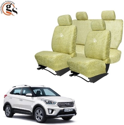 GSE Cotton Car Seat Cover For Hyundai Creta(All Detachable Headrest, Mono Back Seat, With Back Seat Arm Rest, 5 Seater, 2 Back Seat Head Rests)