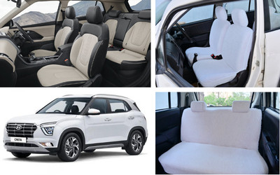 Atist Cotton Car Seat Cover For Hyundai Creta(5 Seater)