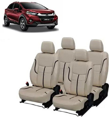 autodesign PU Leather Car Seat Cover For Honda WRV(Front Detachable Headrest, Mono Back Seat, Without Back Seat Arm Rest, 5 Seater)