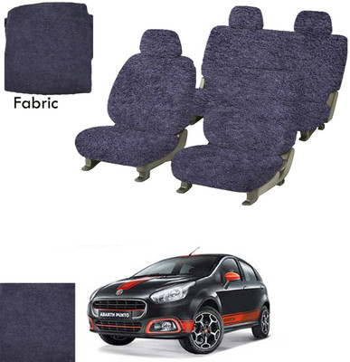 Crokrok Fabric Car Seat Cover For Fiat Abarth Punto(Front Detachable Headrest, Mono Back Seat, With Back Seat Arm Rest, 5 Seater, 2 Back Seat Head Rests)