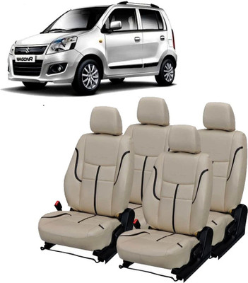 AutoSafe PU Leather Car Seat Cover For Maruti Wagon R 1.0(All Detachable Headrest, Split Back Seat, Without Back Seat Arm Rest, 5 Seater, 2 Back Seat Head Rests)