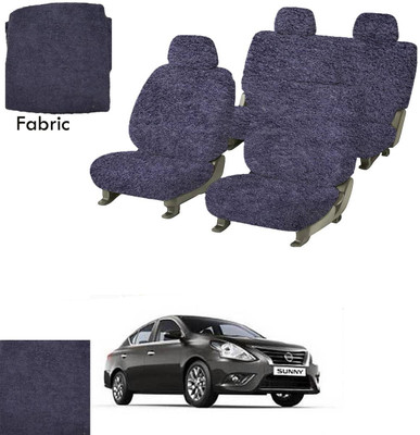 Crokrok Fabric Car Seat Cover For Nissan Sunny(Front Detachable Headrest, Mono Back Seat, With Back Seat Arm Rest, 5 Seater, 2 Back Seat Head Rests)