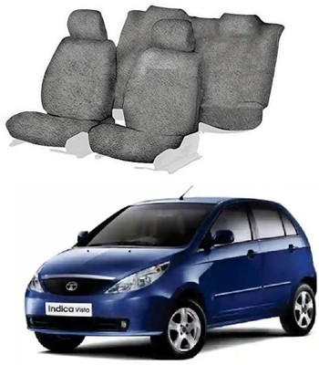 Autohug Cotton Car Seat Cover For Tata Indica Vista(Front Detachable Headrest, Mono Back Seat, Without Back Seat Arm Rest, 5 Seater, 2 Back Seat Head Rests)