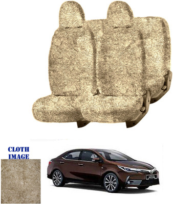 REPLEY Cotton Car Seat Cover For Toyota Corolla(Front Detachable Headrest, Without Back Seat Arm Rest, 5 Seater, 2 Back Seat Head Rests)