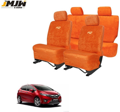 JMJW & SONS Cotton Car Seat Cover For Honda Jazz(Front Detachable Headrest, Mono Back Seat, Without Back Seat Arm Rest, 5 Seater)