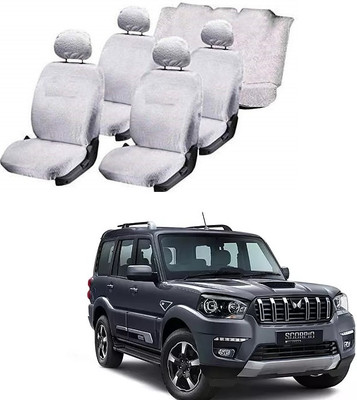 Autohug Cotton Car Seat Cover For Mahindra Scorpio 7S(All Detachable Headrest, Mono Back Seat, Without Back Seat Arm Rest, 7 Seater, 2 Back Seat Head Rests)