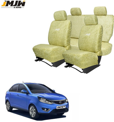 JMJW & SONS Cotton Car Seat Cover For Tata Zest(Front Detachable Headrest, Mono Back Seat, Without Back Seat Arm Rest, 5 Seater)