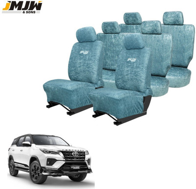 JMJW & SONS Cotton Car Seat Cover For Toyota Fortuner(All Detachable Headrest, Split Back Seat, With Back Seat Arm Rest, 7 Seater, 2 Back Seat Head Rests)