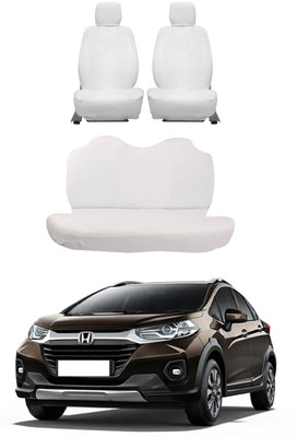 Autoxygen Cotton Car Seat Cover For Honda WRV(Front Detachable Headrest, Mono Back Seat, Without Back Seat Arm Rest, 5 Seater, 2 Back Seat Head Rests)
