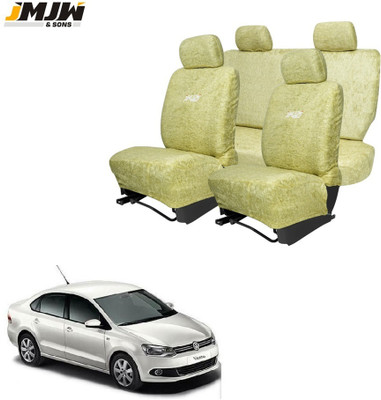 JMJW & SONS Cotton Car Seat Cover For Volkswagen Vento(All Detachable Headrest, Mono Back Seat, With Back Seat Arm Rest, 5 Seater, 2 Back Seat Head Rests)