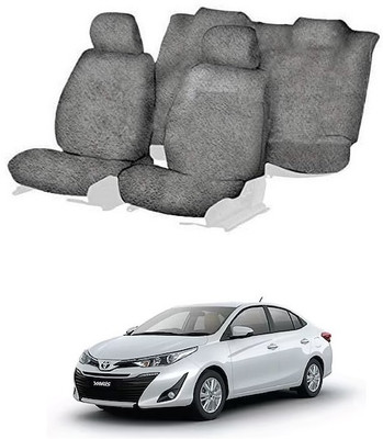 JMJW & SONS Cotton Car Seat Cover For Toyota Yaris(All Detachable Headrest, Split Back Seat, With Back Seat Arm Rest, 5 Seater, 3 Back Seat Head Rests)