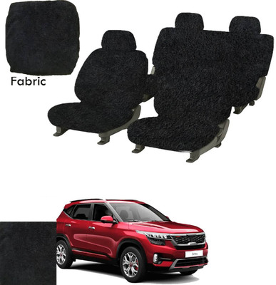 Crokrok Fabric Car Seat Cover For Kia Seltos(Front Detachable Headrest, Mono Back Seat, With Back Seat Arm Rest, 5 Seater, 2 Back Seat Head Rests)