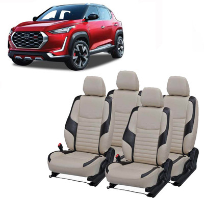 AutoSafe PU Leather Car Seat Cover For Nissan Magnite(Detachable Head Rest, Mono Back Seat, Without Back Seat Arm Rest, 5 Seater, 2 Back Seat Head Rests)