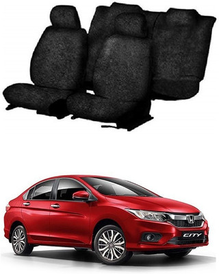 CoverCrafters Cotton Car Seat Cover For Honda City 1.3/1.5(All Detachable Headrest, Mono Back Seat, With Back Seat Arm Rest, 5 Seater, 2 Back Seat Head Rests)