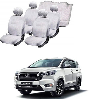 CoverCrafters Cotton Car Seat Cover For Toyota Innova Crysta(All Detachable Headrest, Split Back Seat, Without Back Seat Arm Rest, 7 Seater, 2 Back Seat Head Rests)