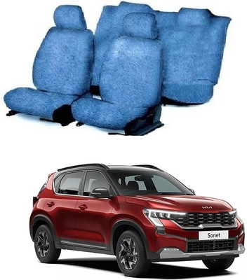 Autohug Cotton Car Seat Cover For Kia Sonet(All Detachable Headrest, Split Back Seat, With Back Seat Arm Rest, 7 Seater, 2 Back Seat Head Rests)