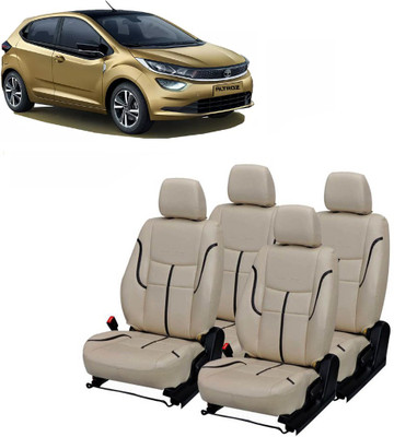 JMDi PU Leather Car Seat Cover For Tata Altroz(Fixed Head Rest, Mono Back Seat, Without Back Seat Arm Rest, 5 Seater, 2 Back Seat Head Rests)