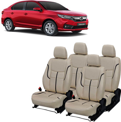 JMDi PU Leather Car Seat Cover For Honda Amaze(5 Seater, 2 Back Seat Head Rests)
