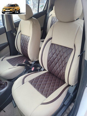 autodesign PU Leather Car Seat Cover For Renault Triber(Back Detachable Headrest, 7 Seater, 2 Back Seat Head Rests)