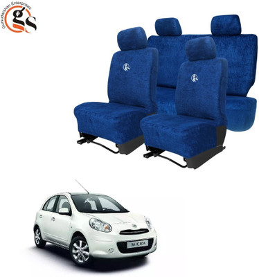 GSE Cotton Car Seat Cover For Nissan Micra(All Detachable Headrest, Mono Back Seat, Without Back Seat Arm Rest, 5 Seater, 2 Back Seat Head Rests)