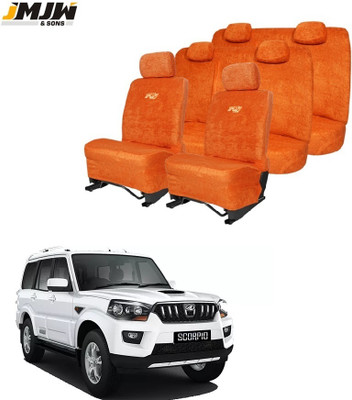 JMJW & SONS Cotton Car Seat Cover For Mahindra Scorpio 7S(All Detachable Headrest, Mono Back Seat, Without Back Seat Arm Rest, 7 Seater, 2 Back Seat Head Rests)