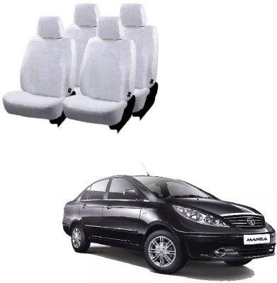 CushionCrafters Cotton Car Seat Cover For Tata Manza(All Detachable Headrest, Mono Back Seat, With Back Seat Arm Rest, 5 Seater, 2 Back Seat Head Rests)