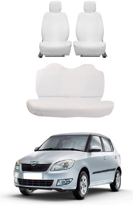 Autoxygen Cotton Car Seat Cover For Skoda Fabia(Front Detachable Headrest, Mono Back Seat, Without Back Seat Arm Rest, 5 Seater, 2 Back Seat Head Rests)