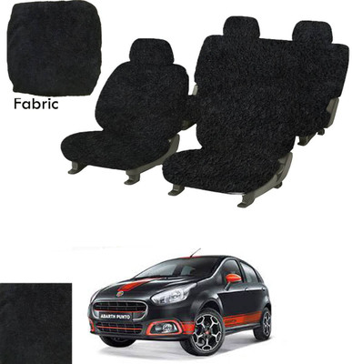 Crokrok Fabric Car Seat Cover For Fiat Abarth Punto(Front Detachable Headrest, Mono Back Seat, With Back Seat Arm Rest, 5 Seater, 2 Back Seat Head Rests)